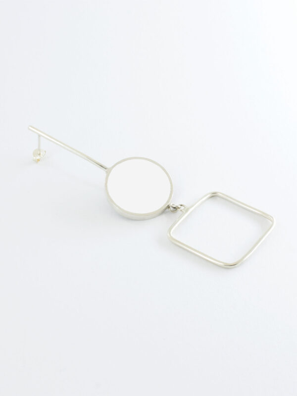 Minimal and bold handcrafted fashion jewelry made from 925 Sterling Silver with geometric chunky colorful shapes