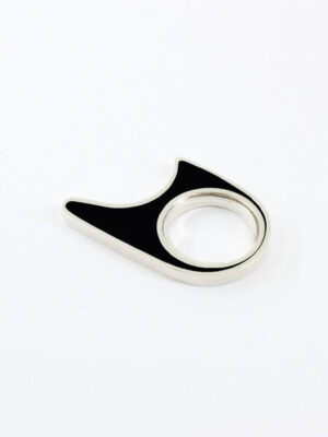 Gonji Ruby Silver Earrings black