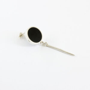 Unisex gonji earrings , funky silver unisex earrings