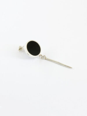 Unisex gonji earrings , funky silver unisex earrings