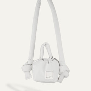 Gonji Dolme small puffer bags in olive and white