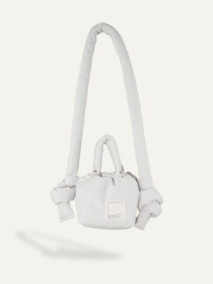 Gonji Dolme small puffer bags in olive and white