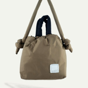 Gonji gumby puffer bags in olive and black