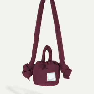 Gonji Dolme small puffer bags in Burgundy