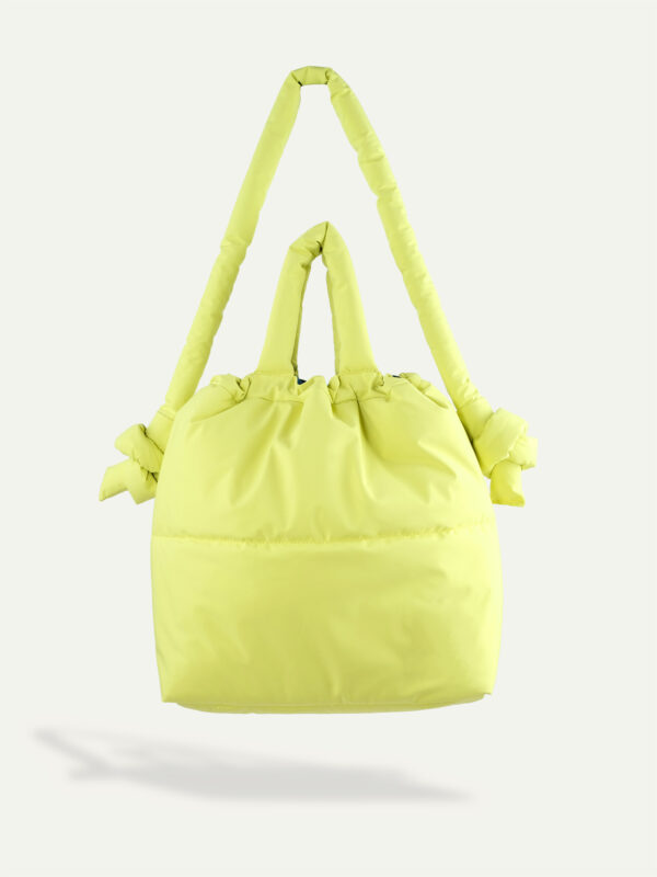 Gonji gumby puffer bags in lemon back
