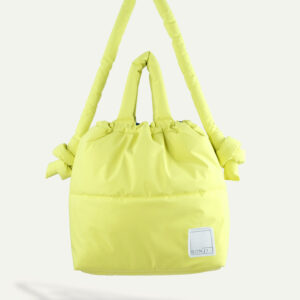Gonji gumby puffer bags in lemon front