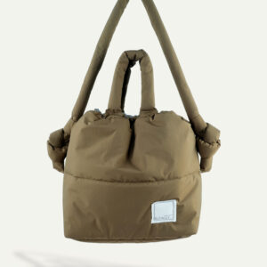 Gonji gumby puffer bags in olive front