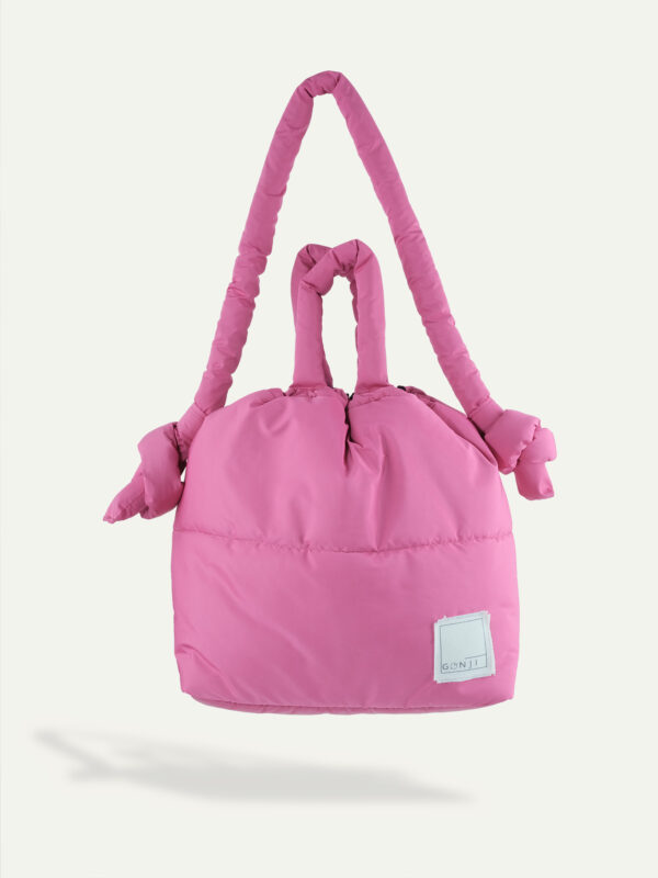Gonji gumby puffer bags in Pink Front