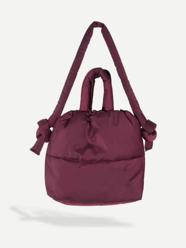 Gonji gumby puffer bags in Burgundy Back